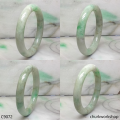 Pea green jade bangle