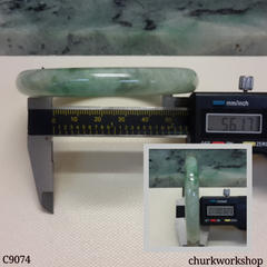 Pea green jade bangle