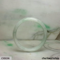 Pale green jade bangle