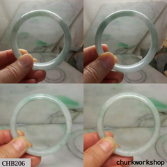 Pale green jade bangle