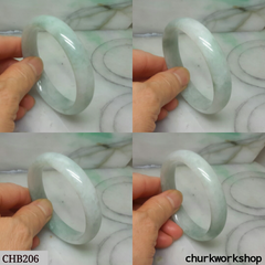 Pale green jade bangle
