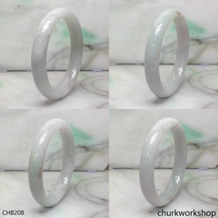 Light green mix pale lavender jade bangle