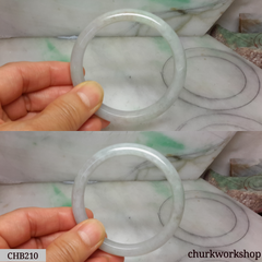 Light green mix lavender green jade bangle