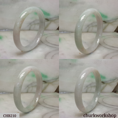 Light green mix lavender green jade bangle