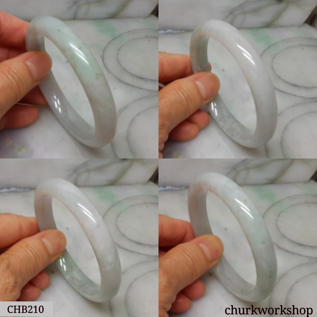 Light green mix lavender green jade bangle