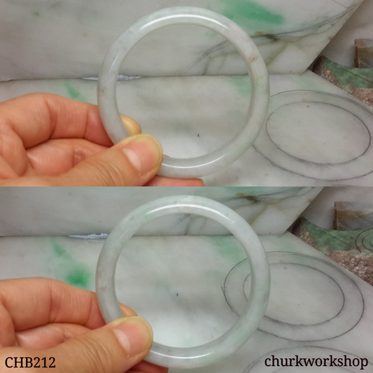 Pale green jade bangle