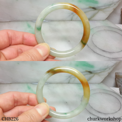 Small multi-color jade bangle