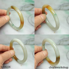 Small multi-color jade bangle
