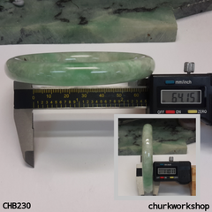 Large light pea green jade bangle