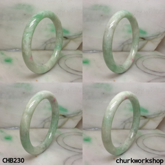 Large light pea green jade bangle