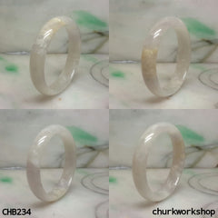 Small icy pale lavender jade bangle