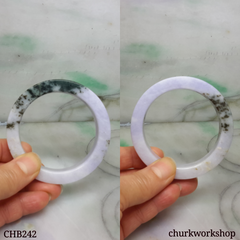 Lavender jade square bangle