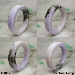 Lavender jade square bangle