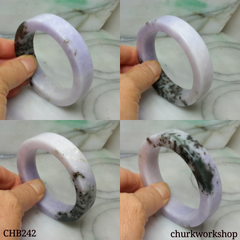 Lavender jade square bangle