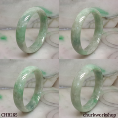 Large light pea green jade bangle