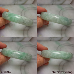 Large light pea green jade bangle