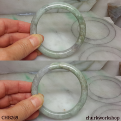 Grayish lavender jade bangle