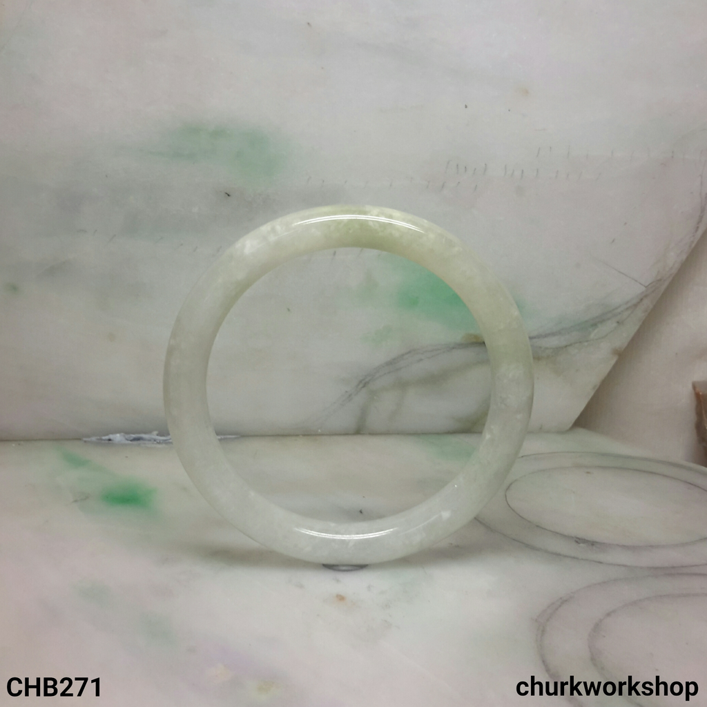 Light green jade bangle