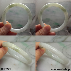 Light green jade bangle