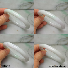 Pale lavender jade bangle