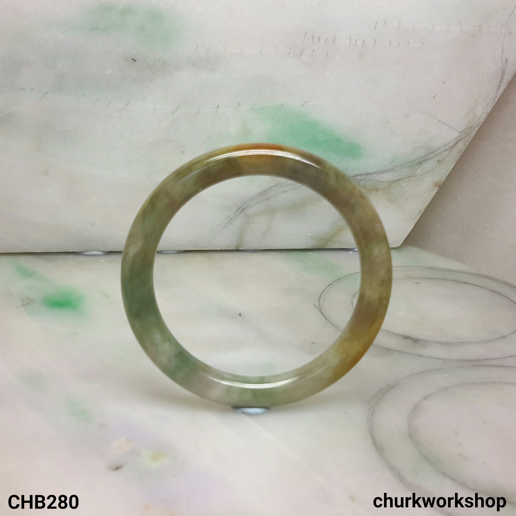 Multi-color small jade bangle
