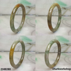 Multi-color small jade bangle