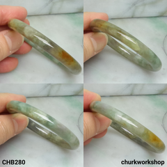 Multi-color small jade bangle