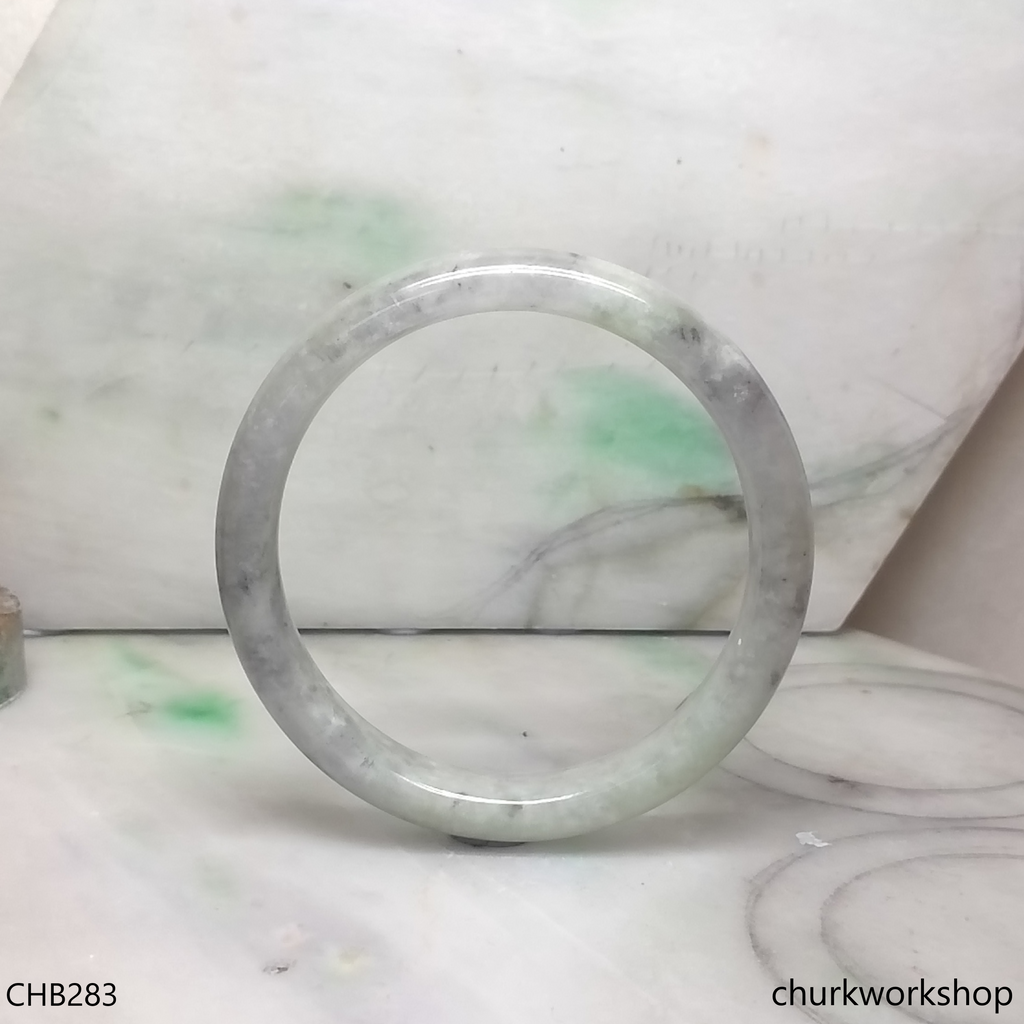 Large grayish lavender jade bangle