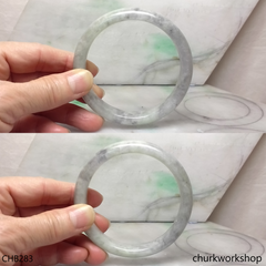 Large grayish lavender jade bangle