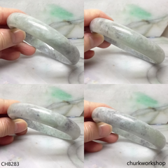 Large grayish lavender jade bangle