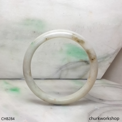 Large pale yellow jade bangle