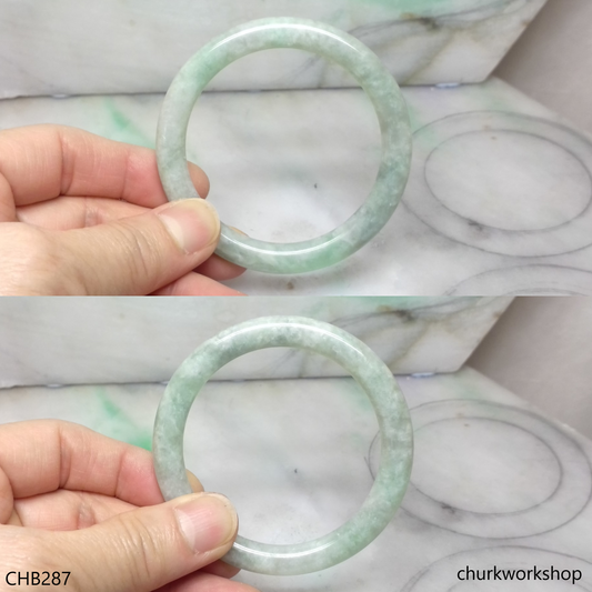Light green jade bangle