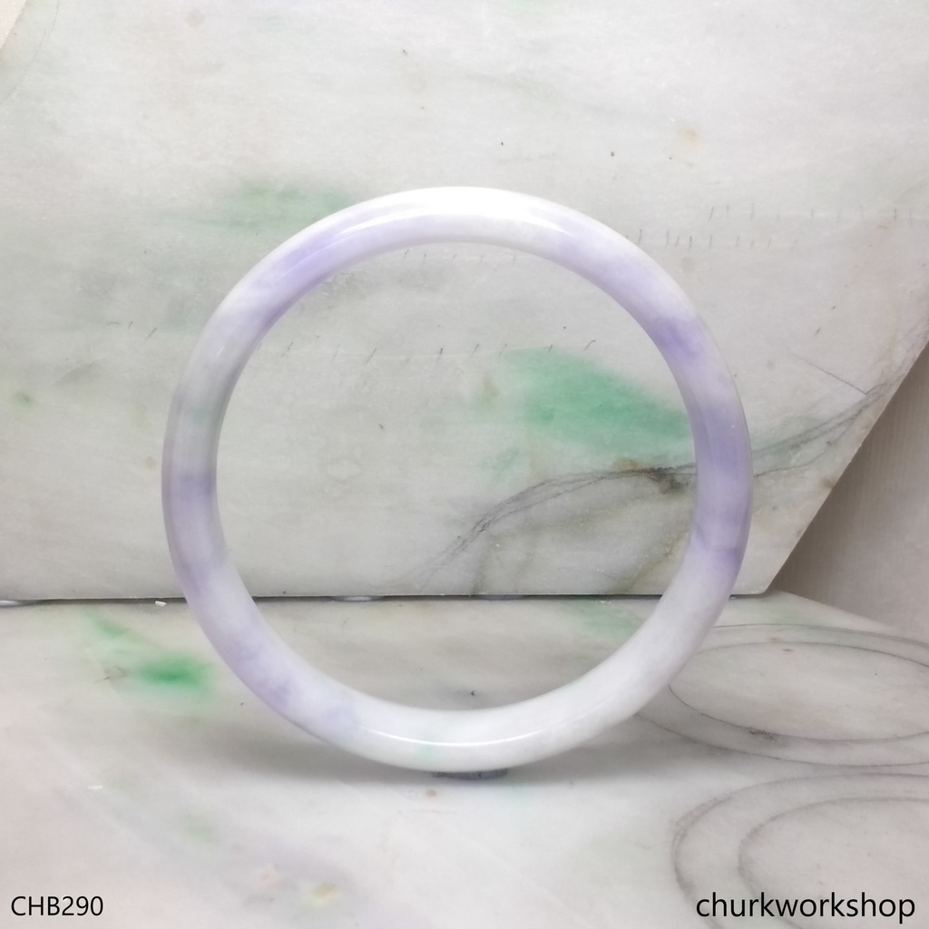 Extra large lavender jade bangle