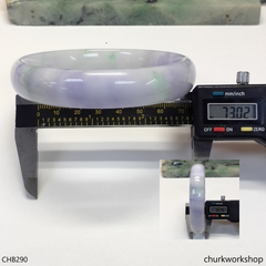 Extra large lavender jade bangle