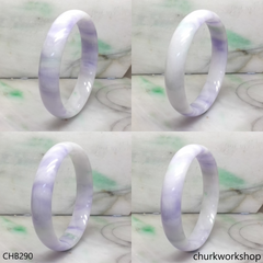 Extra large lavender jade bangle