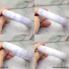 Extra large lavender jade bangle