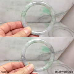Grayish lavender large jade bangle