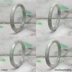 Grayish lavender large jade bangle