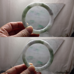 Grayish lavender large jade bangle