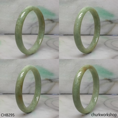 Small molt green jade bangle