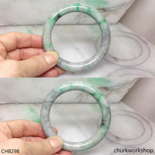 Grayish base with green jade bangle