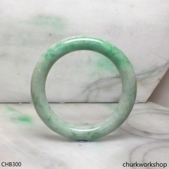 Light green with splotches green jade bangle