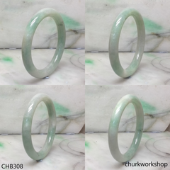 Pale green jade bangle