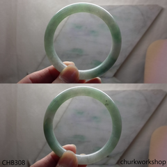 Pale green jade bangle