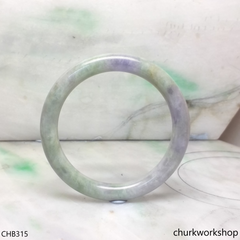 Light green mix lavender jade bangle
