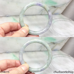 Light green mix lavender jade bangle