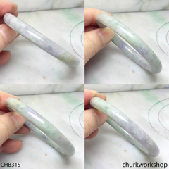 Light green mix lavender jade bangle