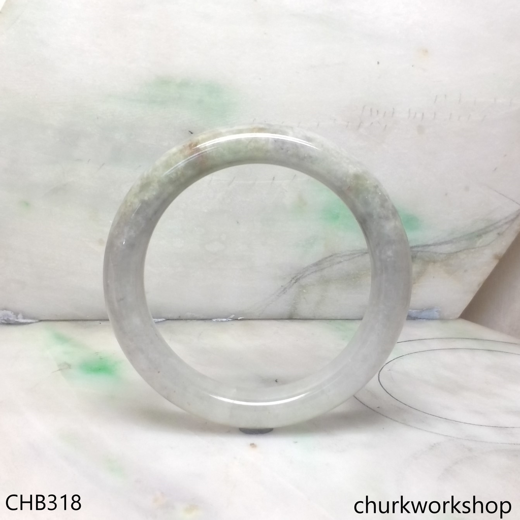 Grayish lavender jade bangle