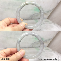 Grayish lavender jade bangle