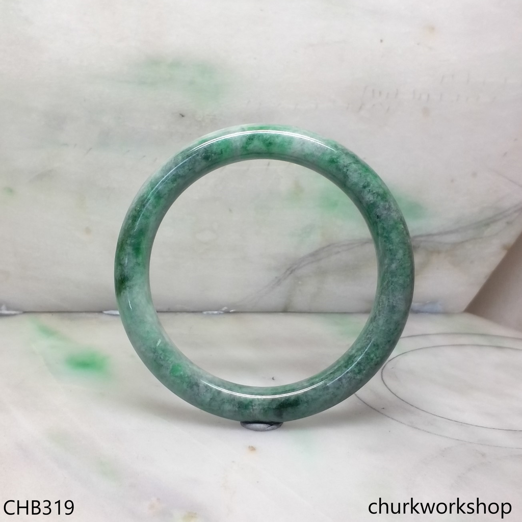 Large green jade bangle